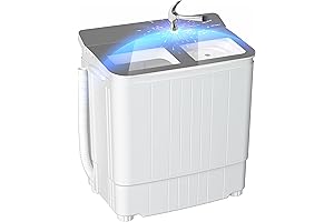 Pataku Portable Washing Machine, 17.6 Lbs Compact Mini Twin Tub Laundry Washer and Dryer