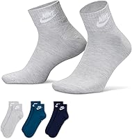 Vista 7 de Nike Unisex Adult Sportswear Dri-FIT Everyday Essential Ankle Socks (3-Pack) Mens and Womens