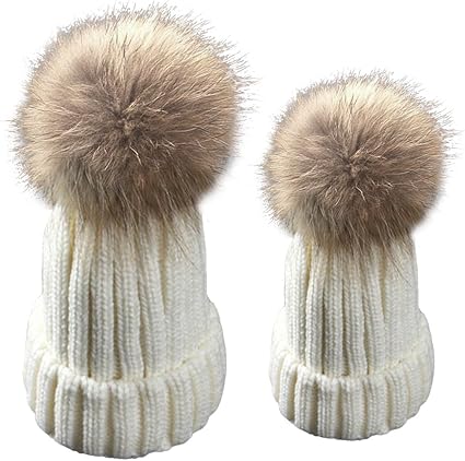 ELEDUCTMON Baby,Clothing,Baby Boys 0-24m,Accessories,Hats & Caps Parent-Child Mom and Baby Family Twist Knitting Keep Warm Hat Head Cap