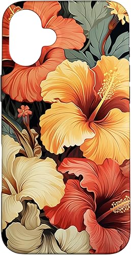 Miniatura 23 de Hawaiian Tropical Design Yellow Red Hibiscus Plumeria Case for iPhone 16
