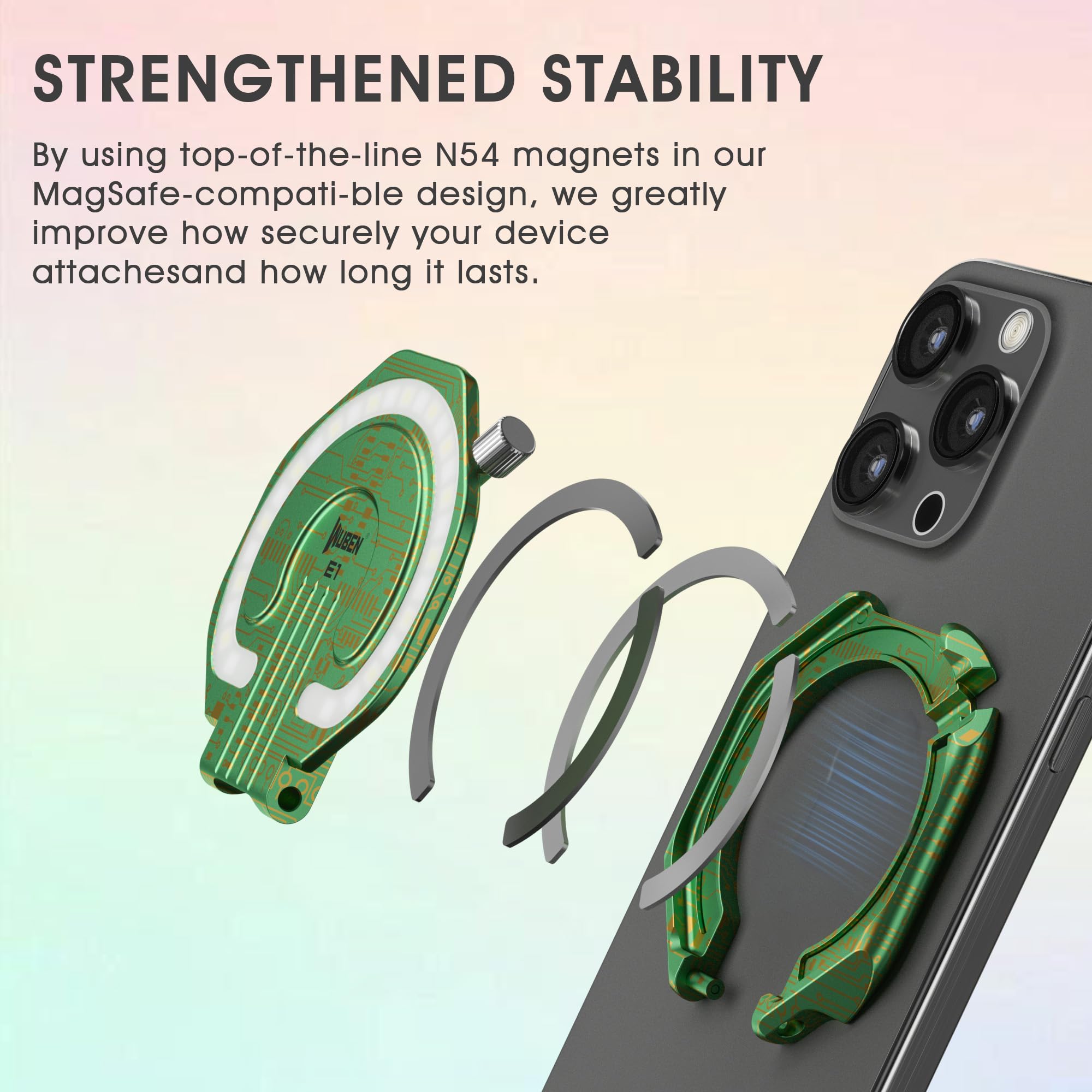 Amazon.com: WUBEN E1 Selfie Ring Light Rechargeable Portable