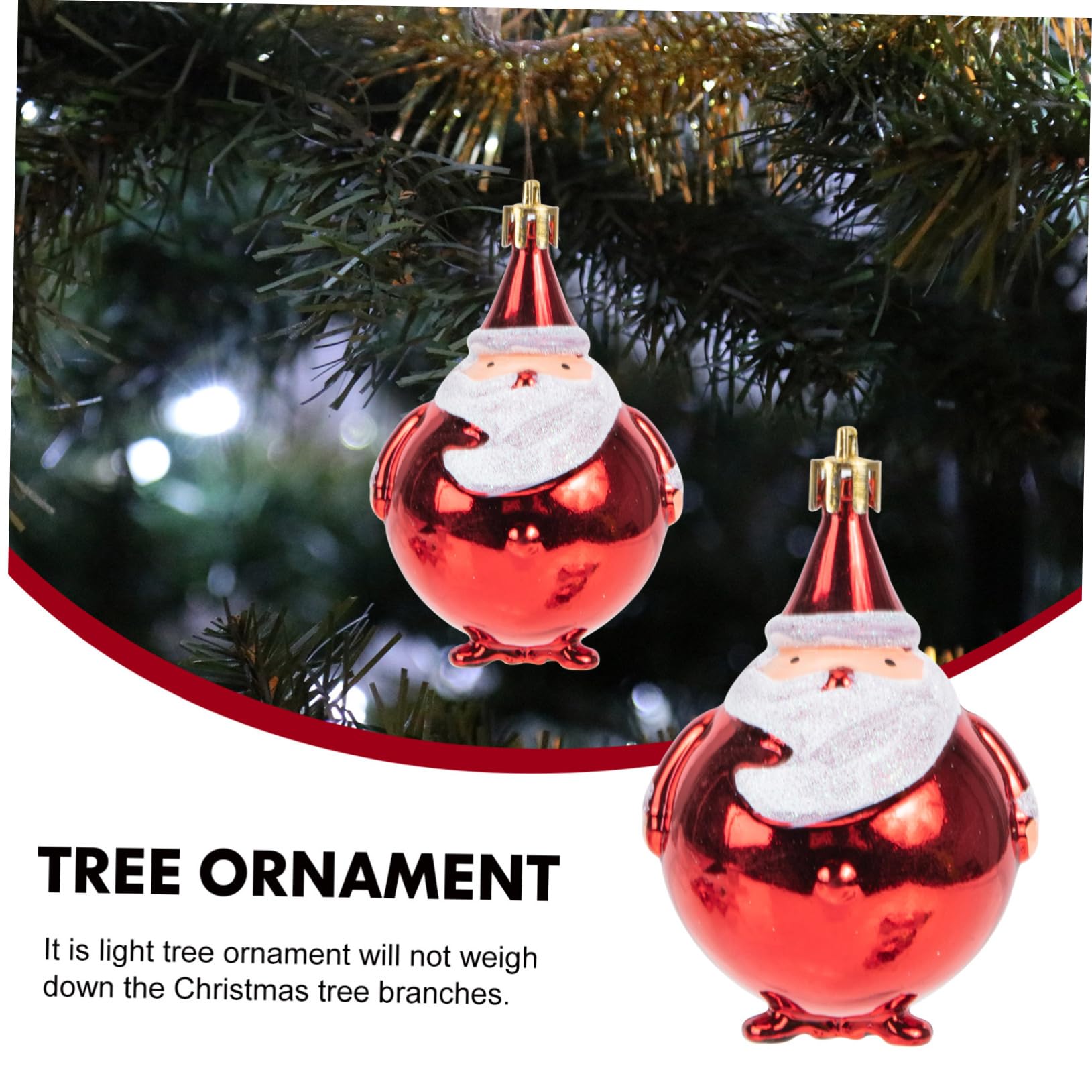 TOPBATHY 30 STK Christbaumschmuck Krippendekor Urlaub Baumschmuck weihnachtsdeko Weihnachts Party Weihnachtsbaumschmuck aus Kunststoff Weihnachtsschmuck zum Aufhängen Plastik rot