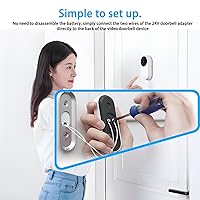 Vista 4 de LIANSUM Adaptador de cable transformador C de 24 V para termostato y todas las versiones de timbre de timbre, compatible con Nest 1st/2nd, Ecobee