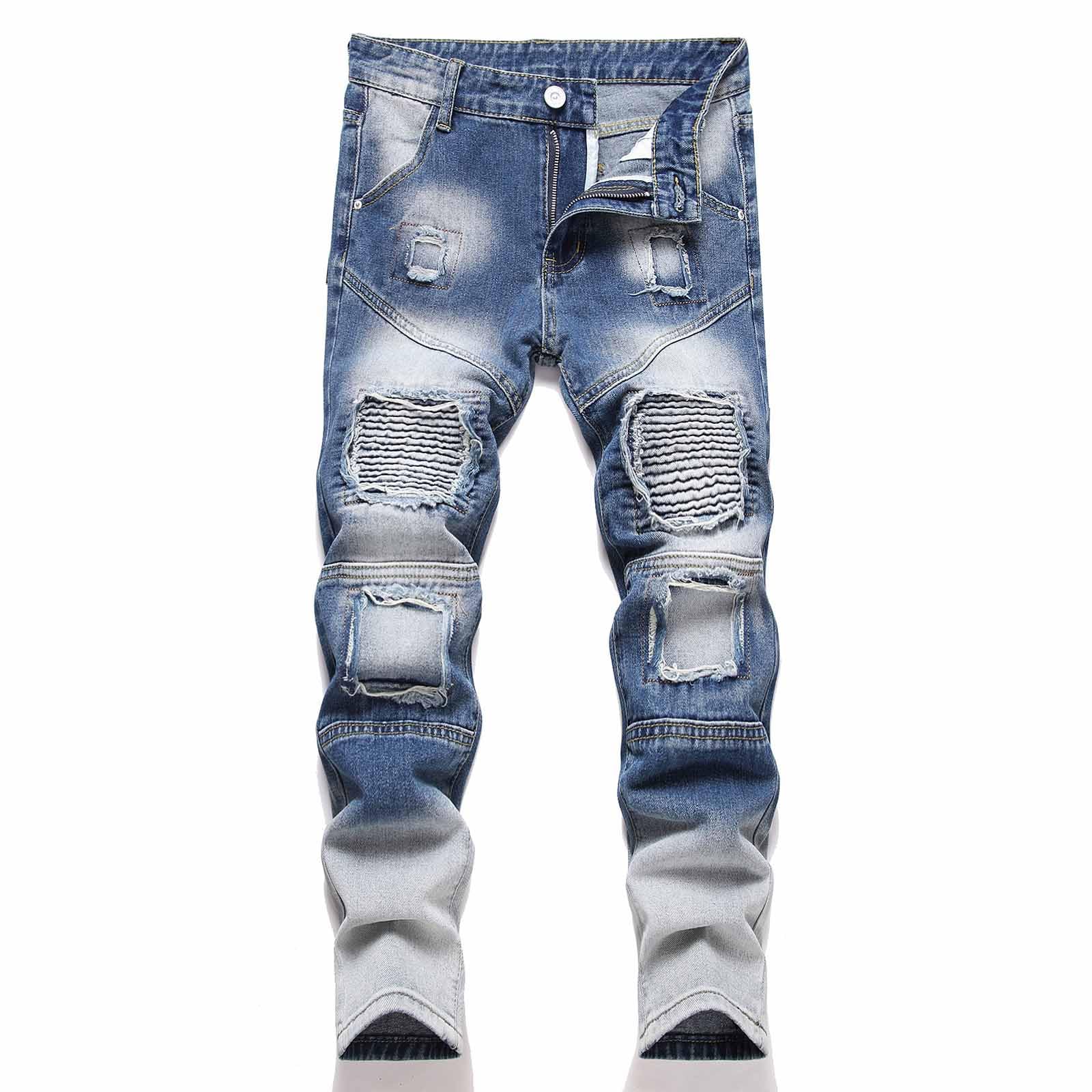 Genérico Jeans niño Pantalón Largo Infantil Vaquero Denim Roto Estilo Calle Casual cómodo Moda Juvenil Diario