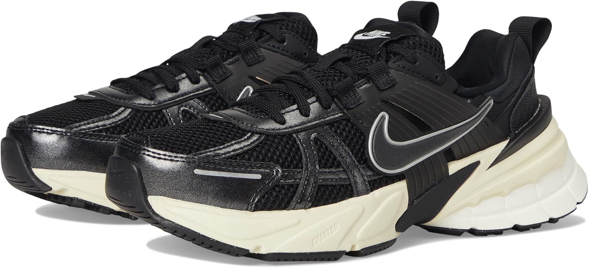 Amazon.com | Nike Women's V2K Run Sneaker, Black/Black/Metallic