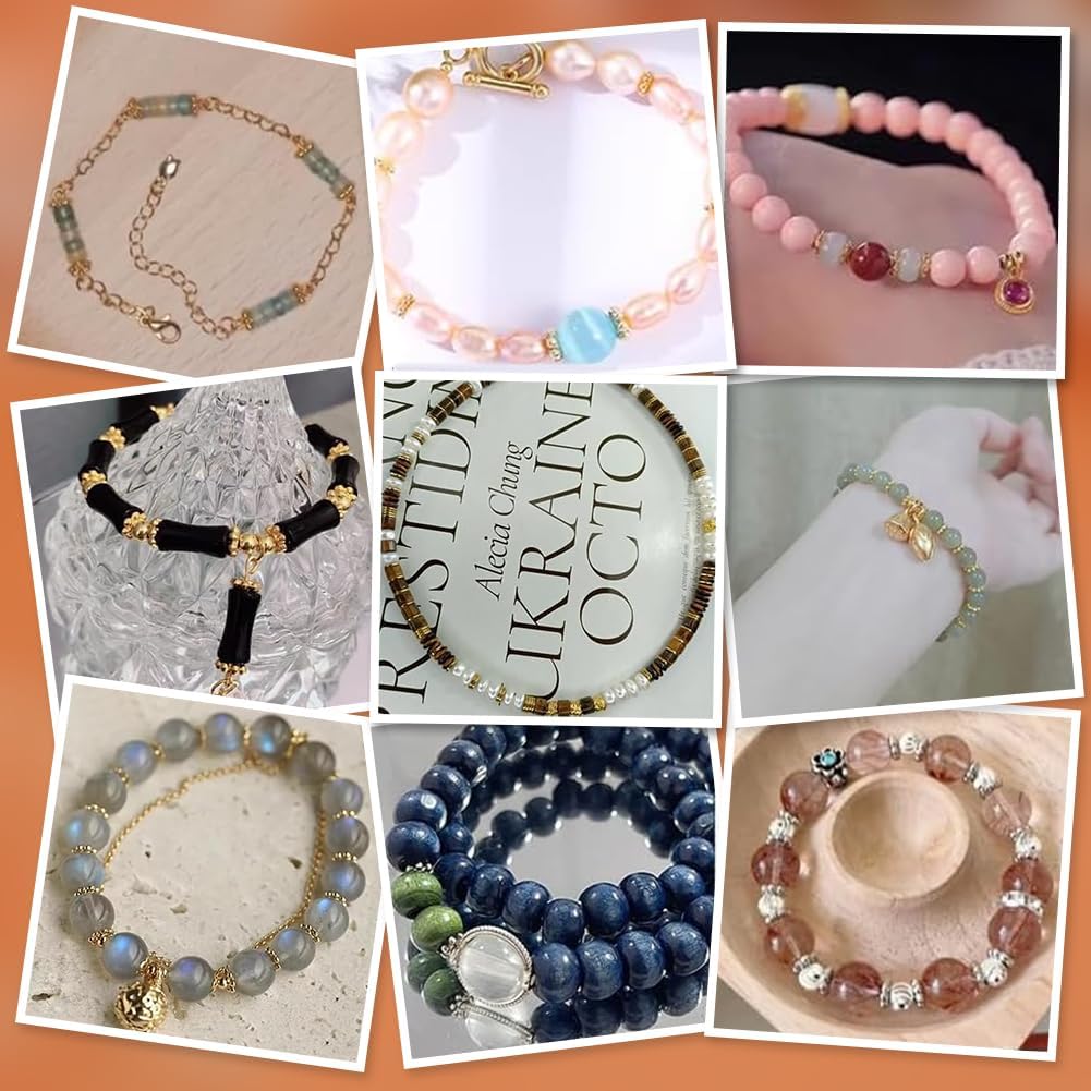 UNICRAFTALE 1000Pcs Spacer Beads Flower Beads 3mm Daisy Spacers Beads Metal Loose Beads Blossom Beads Braclet Beads Tiny Spacer Beads for Necklace Bracelet Earring Jewelry Making Hole 0.8mm - Image 6