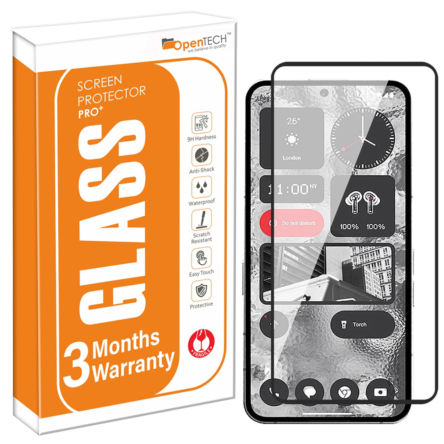 OpenTech® Military-Grade Tempered Glass for Nothing CMF Phone 2 Pro/Nothing Phone 3A Lite (6.77 Inch) with Edge to Edge Coverage - Case Friendly, Anti-scratch and Bubble free installation kit-picture-18