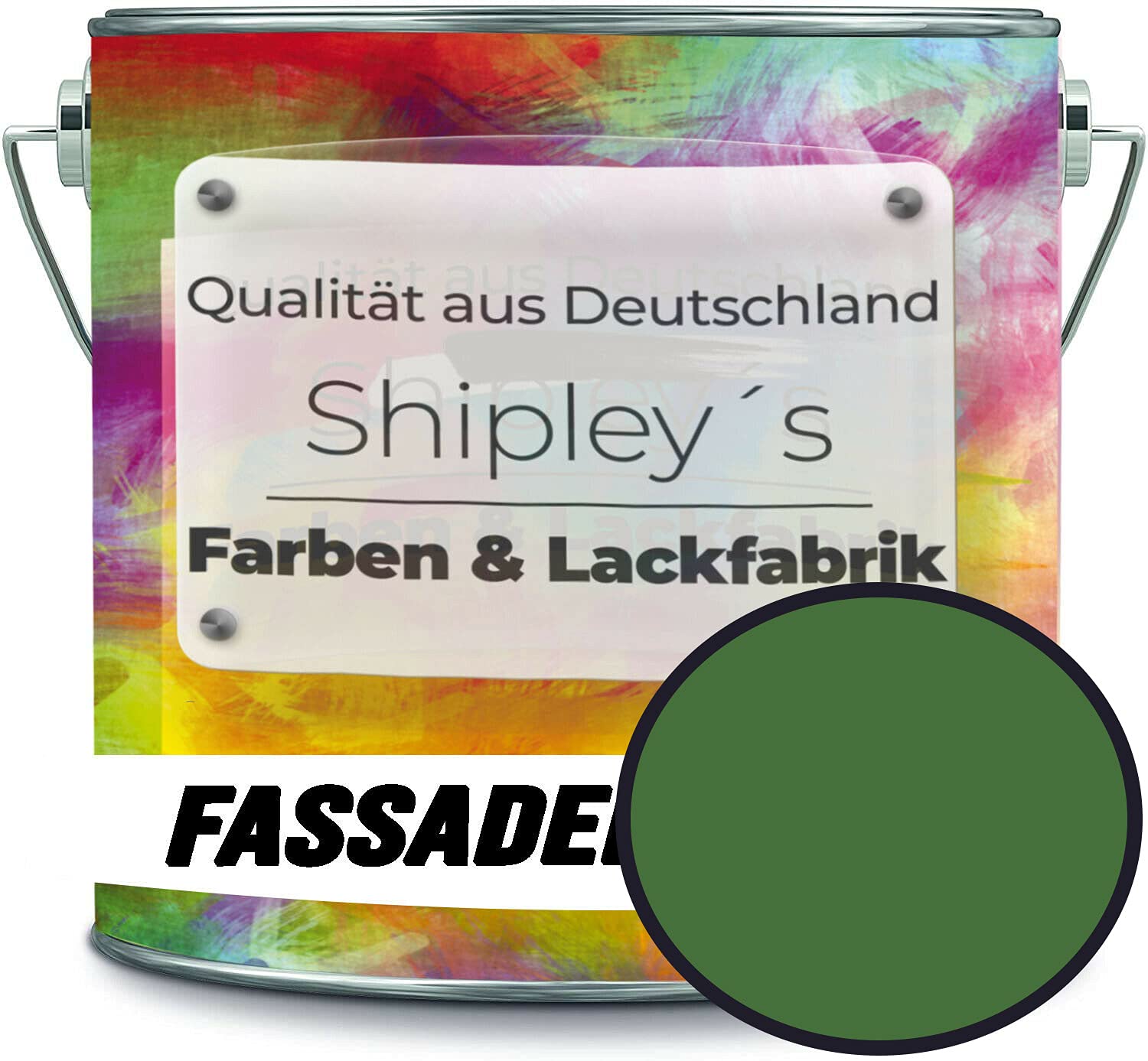 Farba fasadowa z efektem lotosu wysokiej jakości farba na bazie żywicy silikonowej kolor cokołu RAL 6010 zielony trawy // Shipley's Farben & Lackfabrik