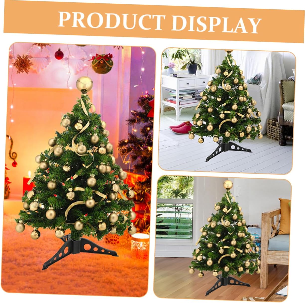 Garneck 15pcs Christmas Tree Base Holder Stand Christmas Tree Support for Easy Installation for Holiday Decoration Includes All Necessary Components