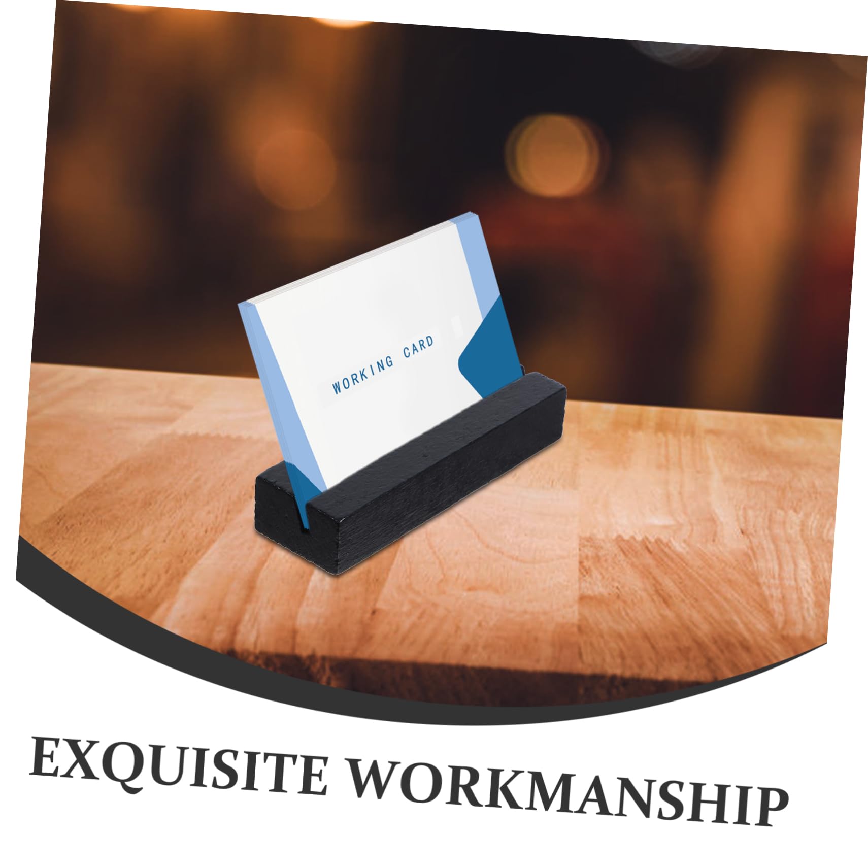 Amosfun 50 Pcs Base De Tarjeta De Registro Colocar Soportes Para Tarjetas Expositor De Tarjetas De Visita Pequeños Soportes Para Letreros De Mesa Soporte De Letrero De Escritorio De Madera