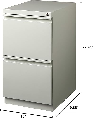 Miniatura 9 de Archivo de 2 cajones de metal de 20 pulgadas de profundidad con tirador completo, para el hogar y la oficina, sostiene carpetas colgantes de ancho