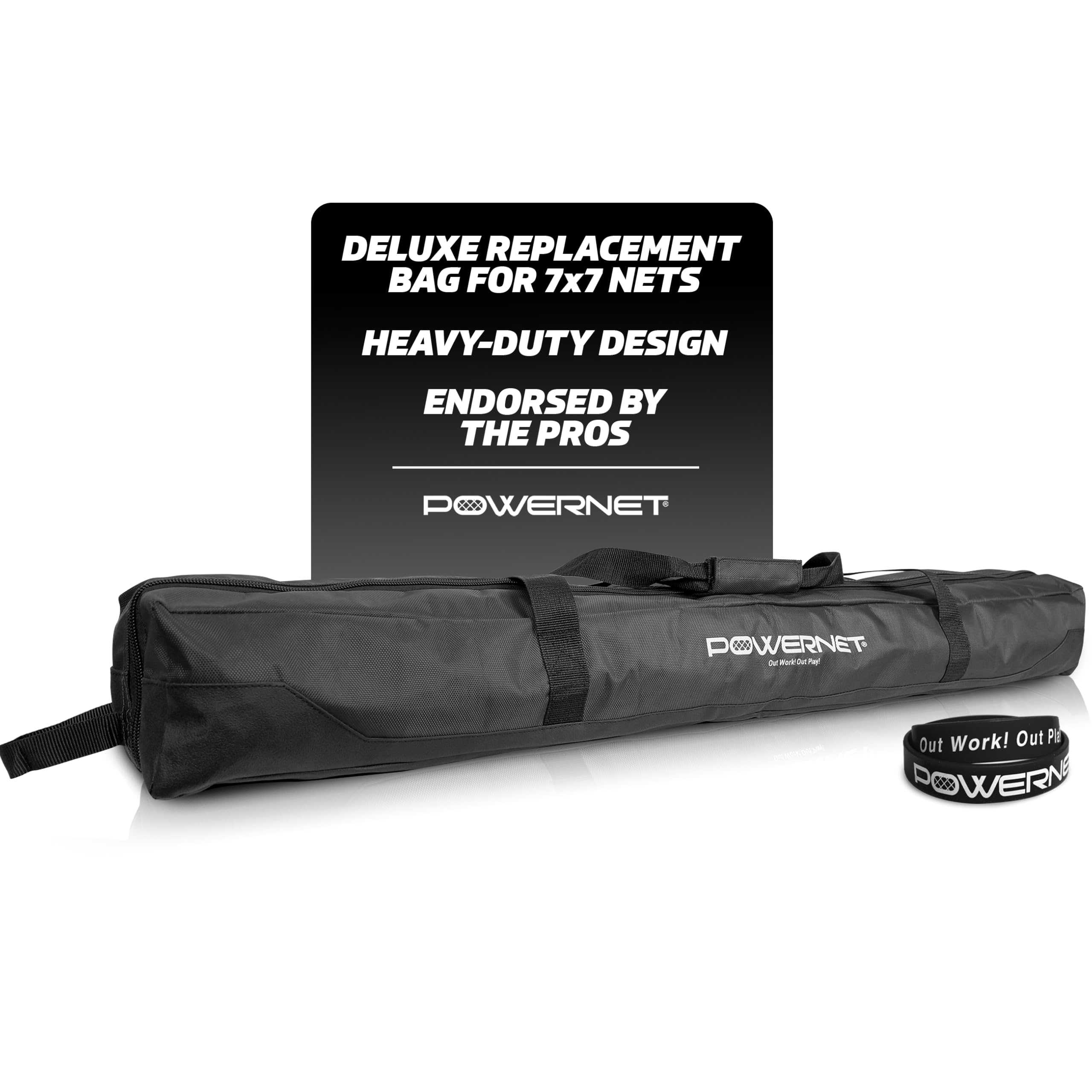 PowerNet 7x7 FT Baseball & Softball Net Replacement Parts, Replace 7x7 FT Frame, Net Only or Carry Bag, Metal Frame and Fiberglass Poles, Durable Nets