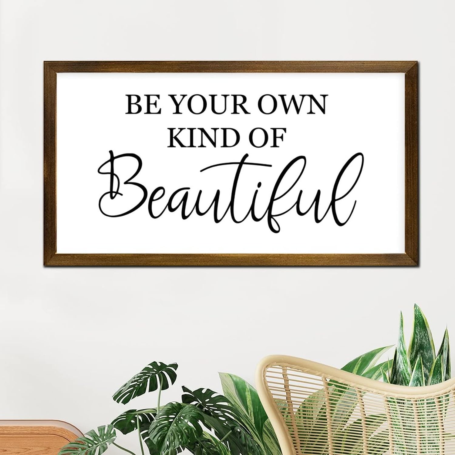 Motivational Quotes Bible Frame Sign Be Your Own Kind of Beautiful Frame Wall Hanging Sign Funny Quote Modern Farmhouse Decor for The Home Sign for Home Office Bedroom 12x22in