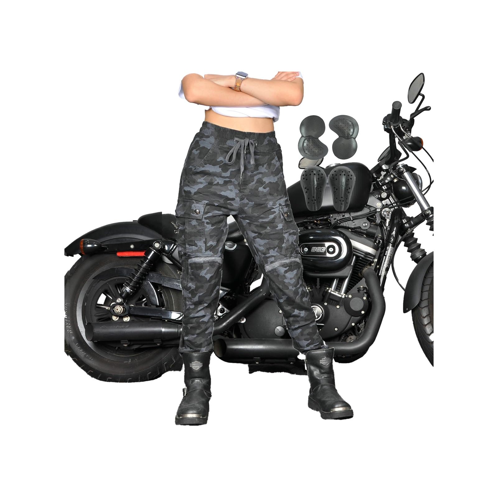 Pantaloni Da Moto Adventure Jeans Da Equitazione Foderati In Aramide