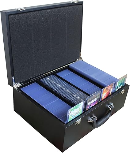 Miniatura 8 de Estuche de almacenamiento de cuero para losa de tarjetas graduadas, soporte magnético y atornillable, portatarjetas de carga superior y soporte para