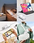 USB Charger Multiple 50W/10A Multiple USB Charger Block Cube 10 Power Port Fast Charging Power Stock Station Hub for iPhone 15/14/13, Galaxy,Smartphones,Tablets and Other USB Devices