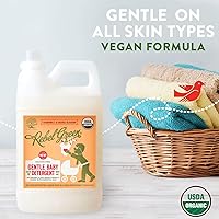 Vista 4 de Rebel Green Detergente natural para ropa de bebé, jabón líquido orgánico e hipoalergénico certificado para bebés y bebés con piel sensible - 64