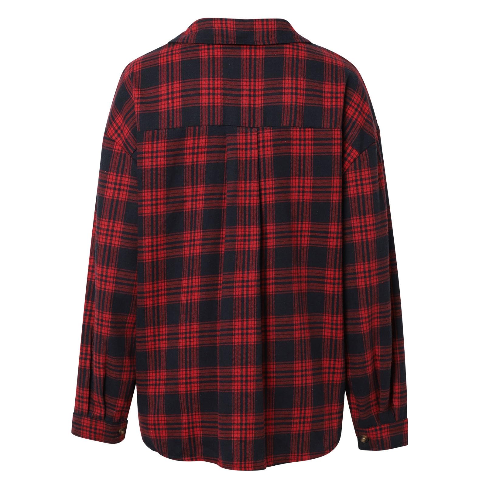 Camicia da donna casual, taglie forti, a maniche lunghe, con bottoni