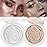 evpct Pearl White & Champagne Gold Face Highlighter Makeup Shimmer Glitter Diamond Sparkly Highlighters Makeup Palette Powder for Face Body Cheek iluminadores iluminador de jos maquillaje luminizers