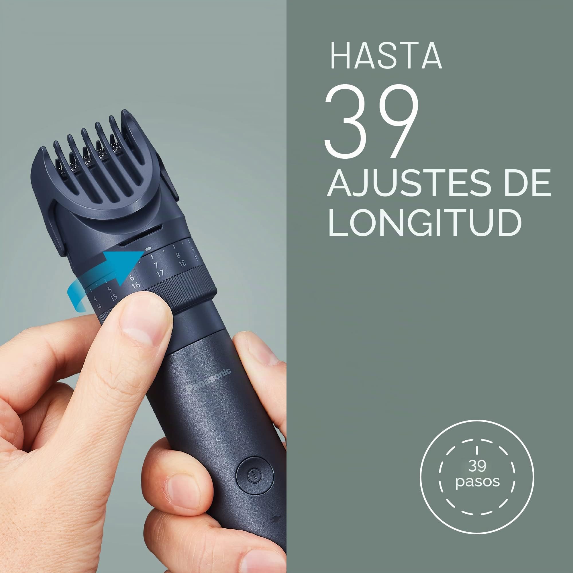 Panasonic MULTISHAPE Sistema De Cuidado Personal ER-CDT1 & ER-CKL1 Paquete, Accesorios Cabezales de Afeitado y Recorte Detallado con batería recargable Ni-MH, Negro