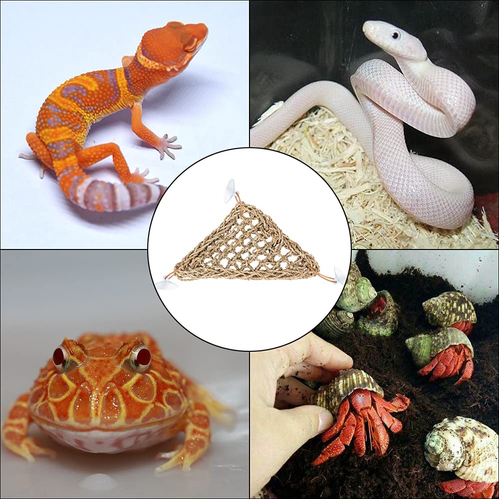 Hamac en jonc de mer naturel avec ventouses pour reptiles