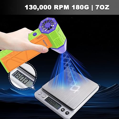 Miniatura 4 de Plumero de aire eléctrico  Plumero de aire comprimido de 130,000 rpm, soplador de secado a chorro ajustable de 3 engranajes, lata reutilizable para