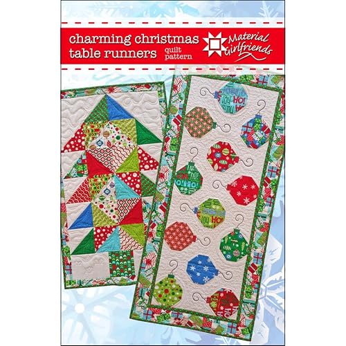 Material Girlfriends Charming Christmas Table Runner Pattern