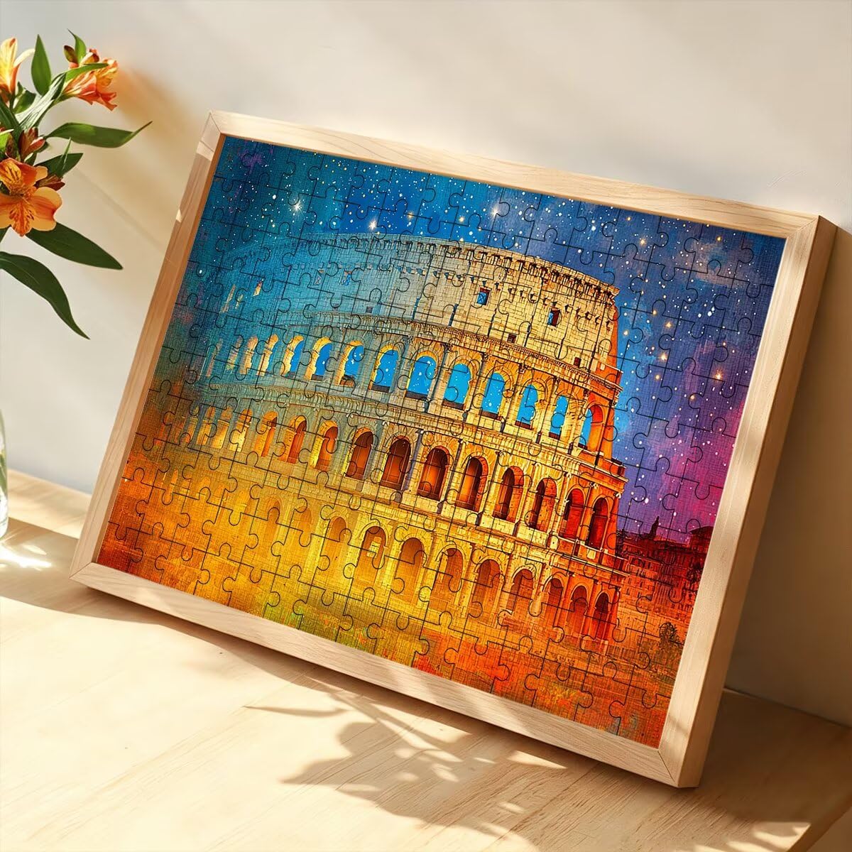 Puzzle 1500 Pezzi Roma, Puzzle Colorato, Puzzles in Legno, 87x57cm -1464