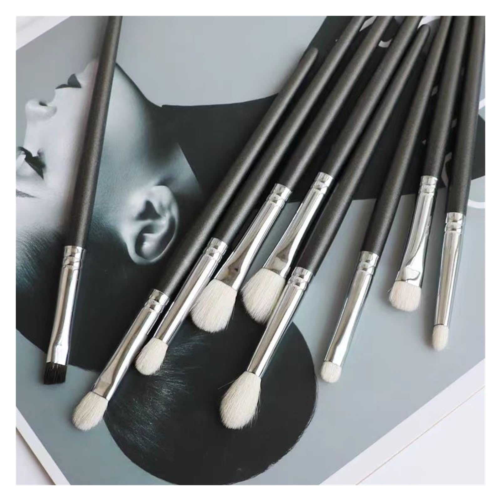 Brochas de Maquillaje Profesional Pincel de Maquillaje Hecho a Mano 14 Piezas Suave Cabra Pelo Polvo Contorno Blush Sombra Sombra Cepillo Maquillaje Pincel Brochas de Maquillaje Profesional