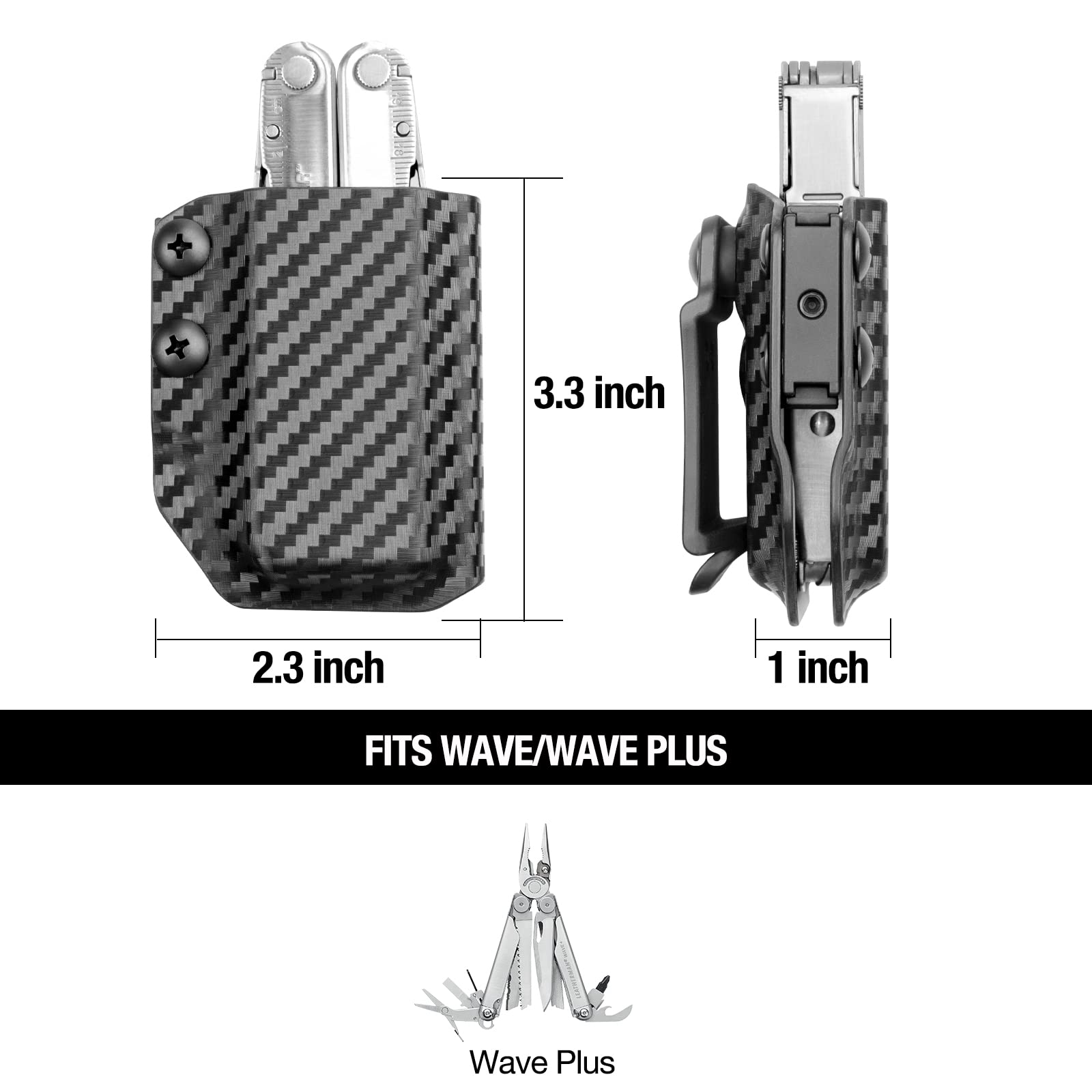 Carbon Fiber Multitool Sheath for LEATHERMAN Wave & Wave Carbon Fiber Multitool Sheath for LEATHERMAN Wave & Wave