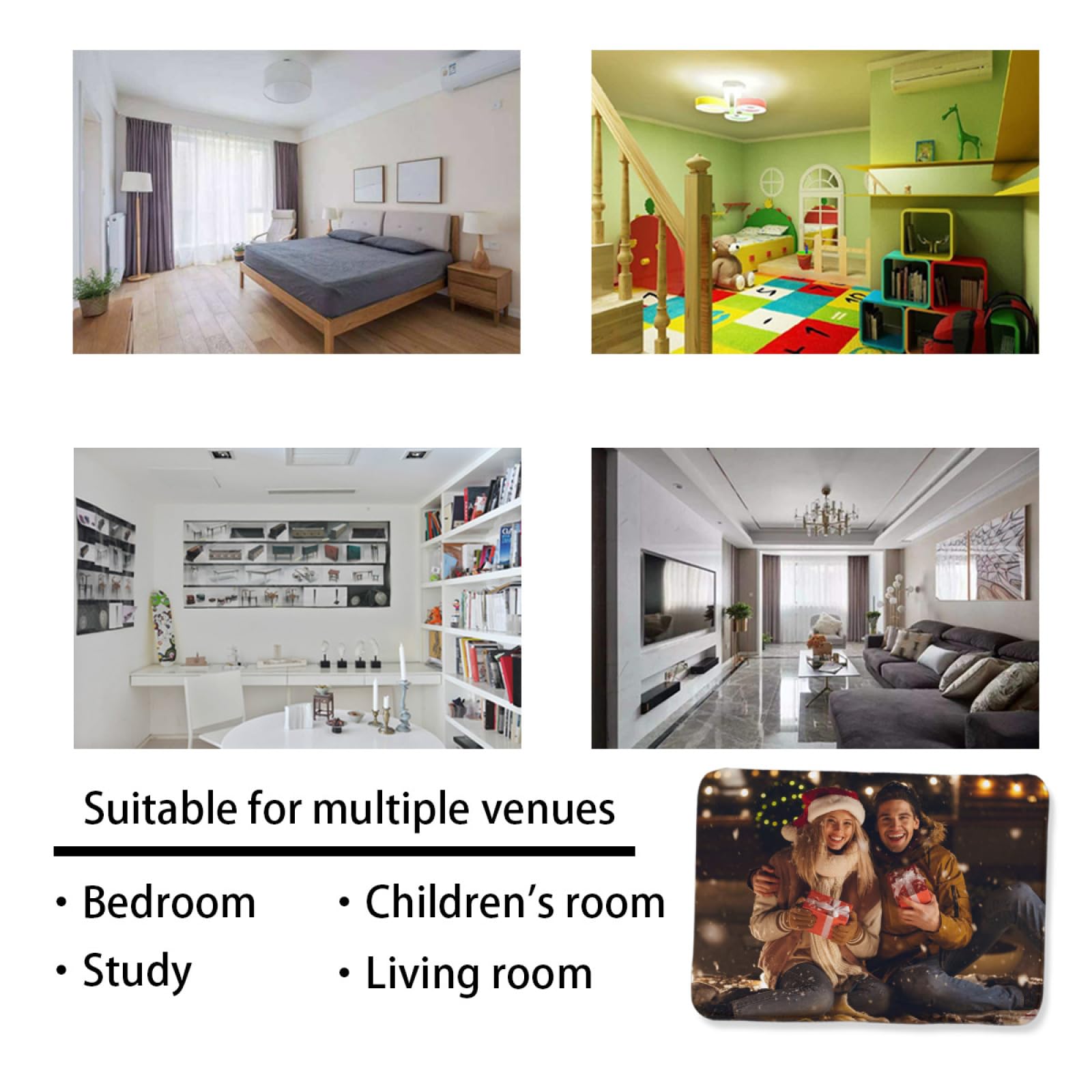 Tapis Personnalisés, Tapis Design Personnalisé avec Photos et Texte, Tapis personnalisé pour Votre Propre Zone, antidérapant et Lavable, pour La Décoration de Bureau de Jardin à la Maison