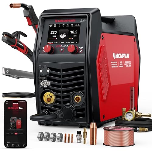ARCCAPTAIN MIG205DP Pro Dual Pulse MIG Welder 205A 8-in-1 Aluminum Welding