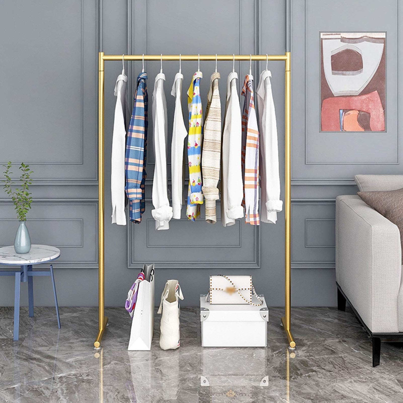 Garderobenständer, Einzelstange, bodenstehend, Schmiedeeisen, multifunktional, Wohnzimmer, Bekleidungsgeschäft, Präsentationsständer, Haushaltsgarderobe/100 x 40 x 150 cm, das ist so nett von Ihnen