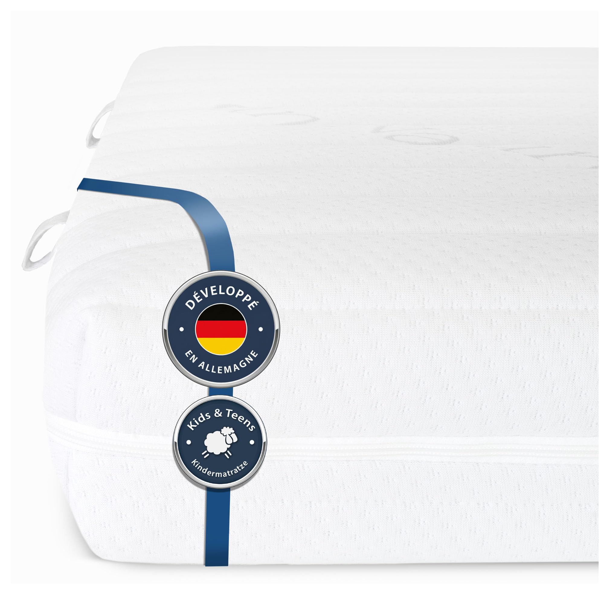 BMM Matelas pour Enfants Razze 90x200 cm, Niveau de Fermeté H2 / Mousse Froide Certifié Öko-Tex / Adapté à Tous Les Lits / Fabriqué en Allemagne