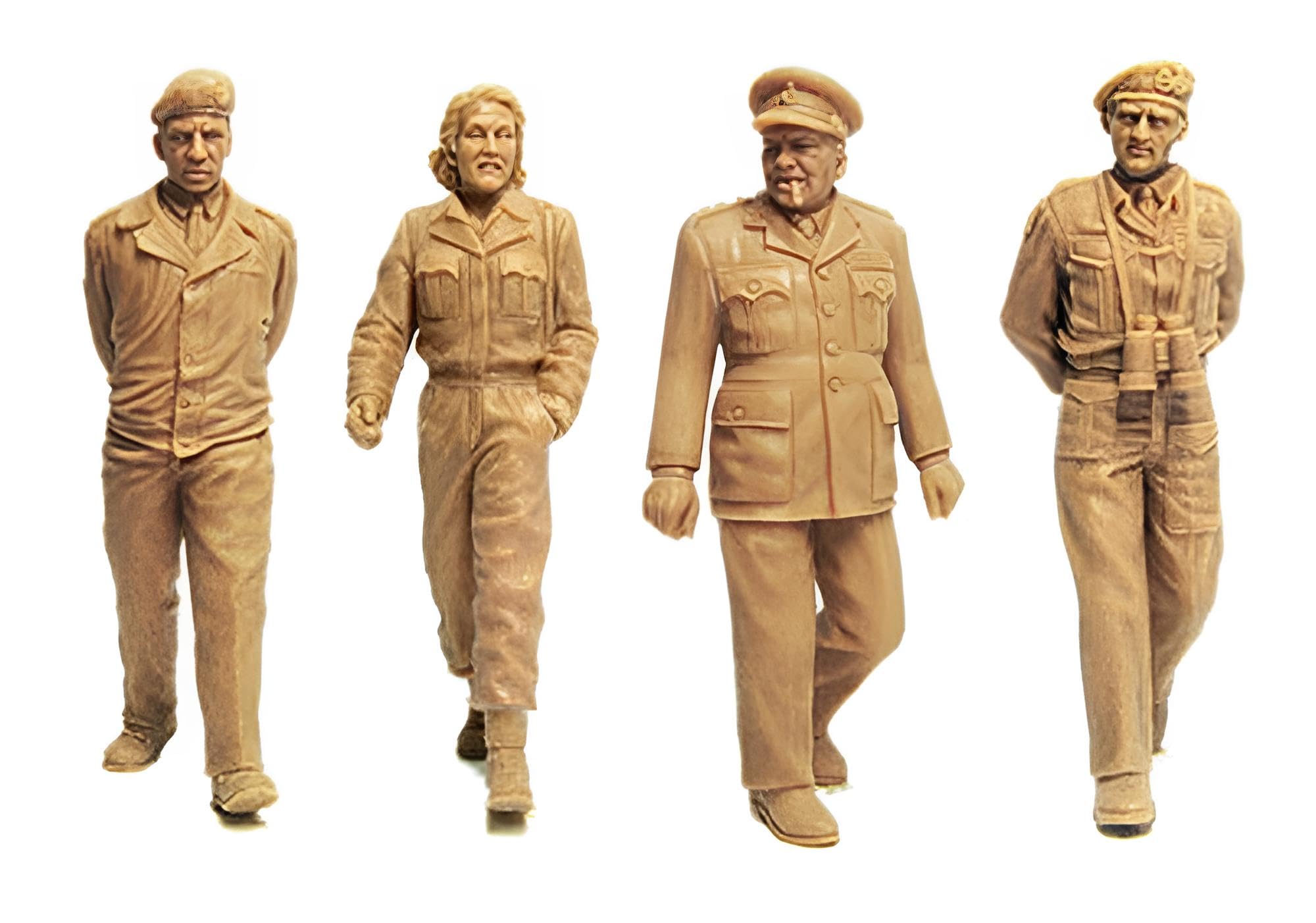 英軍モントゴメリー揮下司令部将軍フィギュア 4体セット 1/35 スケール