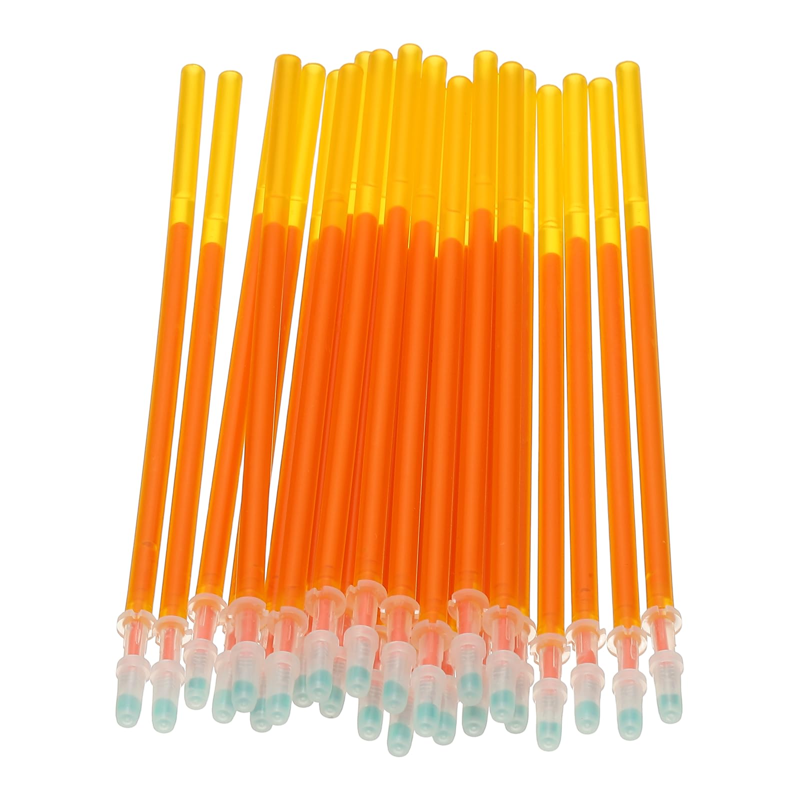 PATIKIL 24 Pcs Erasable Gel Pens Refills, 0.5mm Heat Erasable Pens Refills for Fabric Disappearing Ink Fabric Marking Pen for Sewing Quilting Writing, Orange Ink