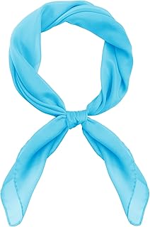 Chiffon Scarf Ribbon Neck Scarf Square Handkerchief for Halloween Men Women Boys Girls Costume Scarf Accessories