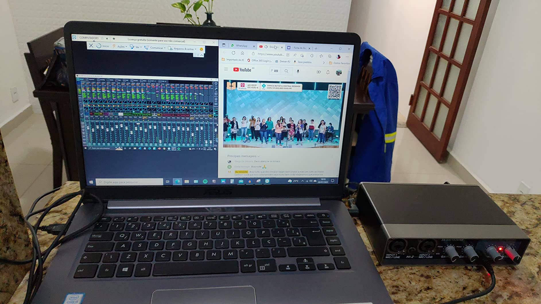 Interface De Áudio, Kkcare Interface De Áudio Portátil Usb Placa De Som