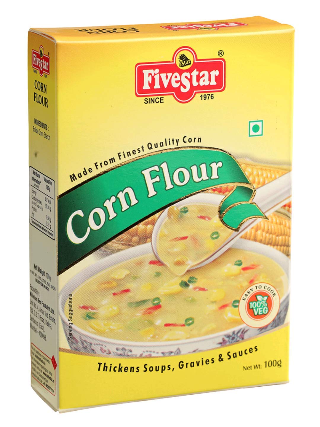 FIVE STAR Corn Flour | Maize Flour (Makke Ka Aata) 100g BOX (Pack of 7-700g) (B08KDTBCGR) Amazon Price History, Amazon Price Tracker