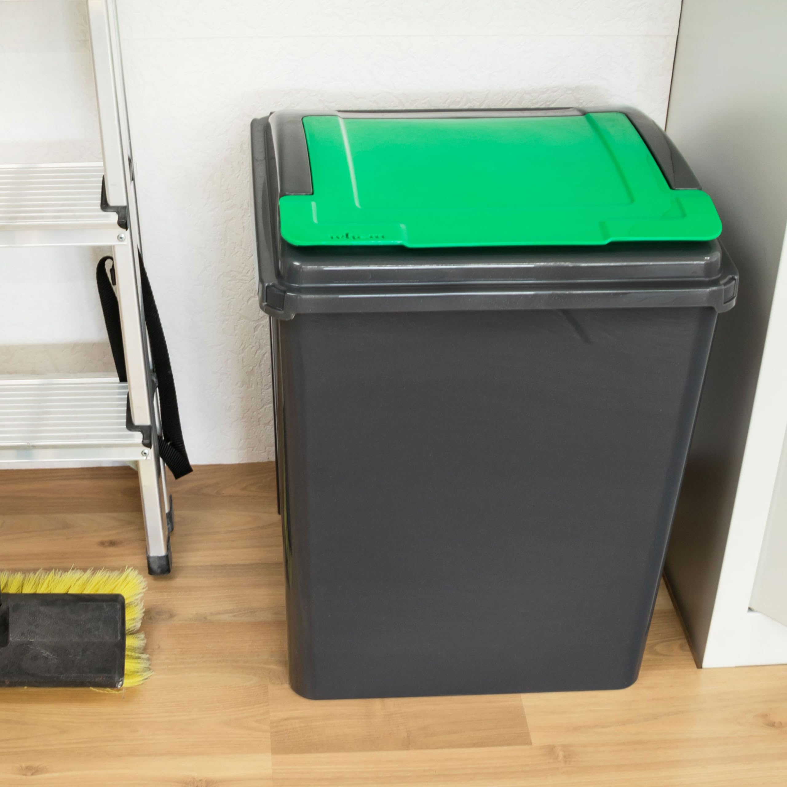 Cubo Basura 50L Color Negro Verde Sistema separación 50l 50l