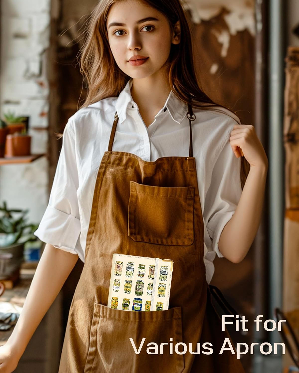 Slohif Server Book for Waitress Cute Serving Books with Zipper Pocket Accessories Leather Server Check Book Restaurant Waiter Server Booklet Organizer Ticket Book Holder Food