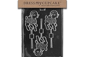 Dress My Cupcake Chocolate Candy Mold, Lamb Lollipop