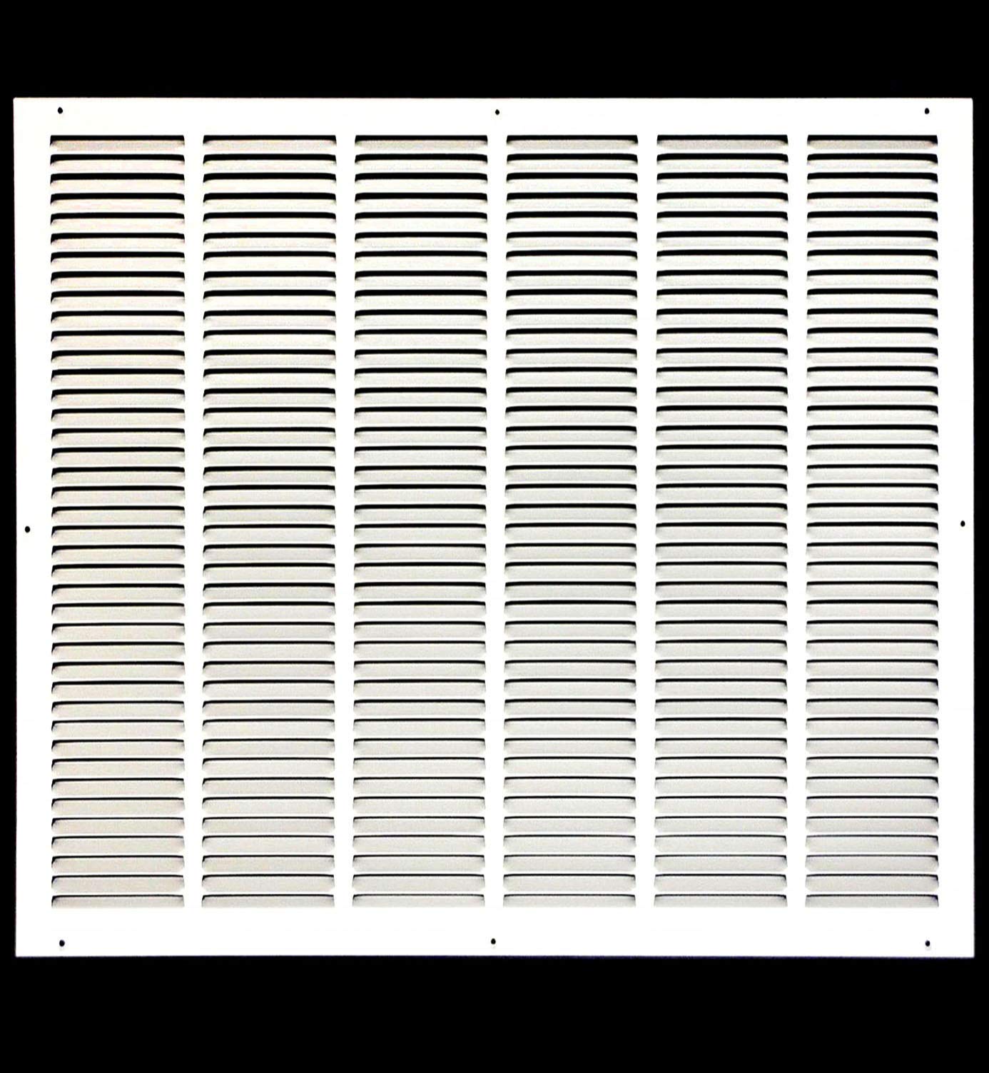 14'' x 8'' [Duct Opening] Flat Stamped Steel Return Air Grille by - Sidewall and Ceiling - HVAC Premium Vent Duct Cover - White [Overall Dimensions: 15.75''w X 9.75''h] — view 66