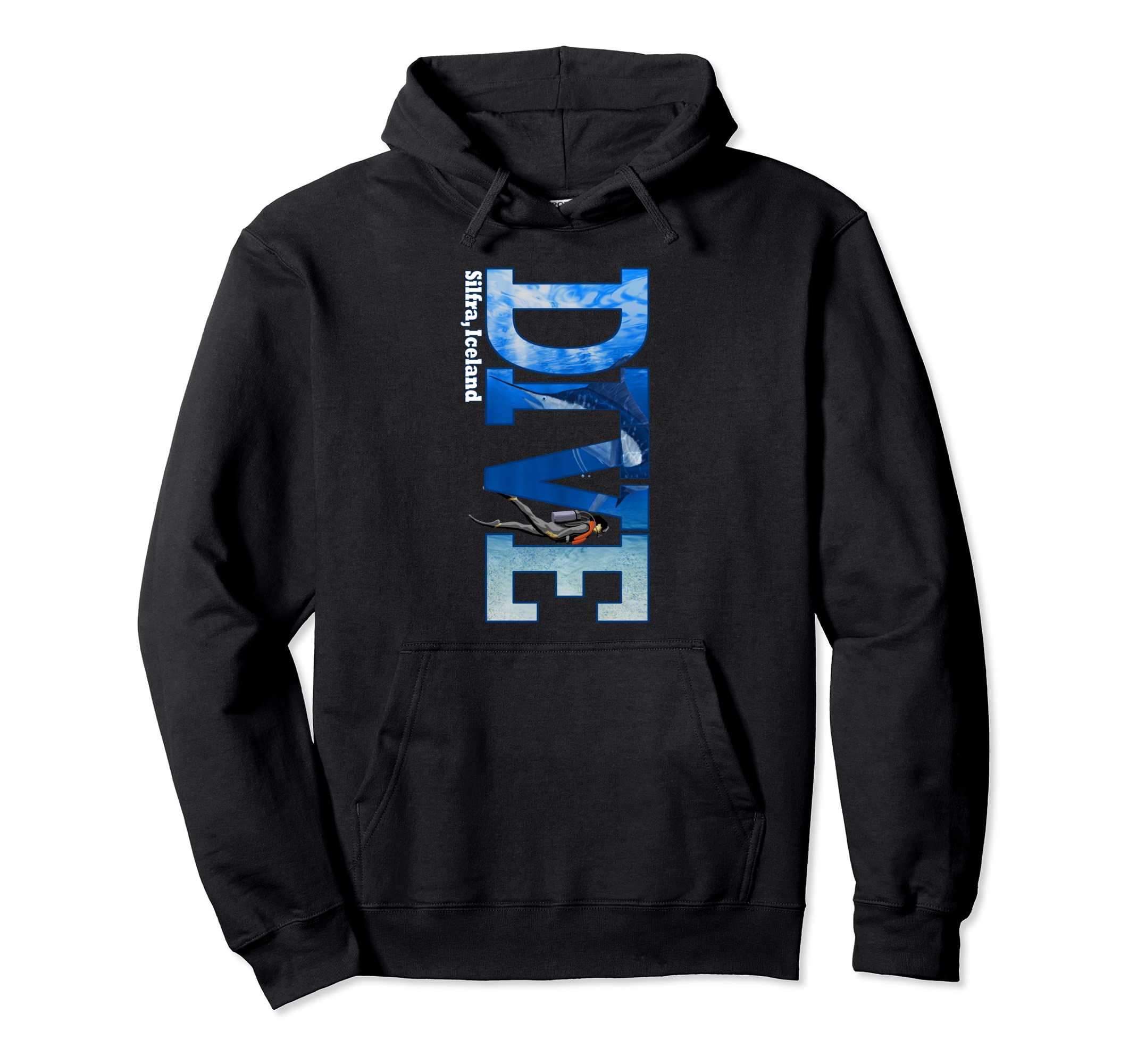 DIVE Silfra SCUBA Diving Snorkeling Pullover Hoodie