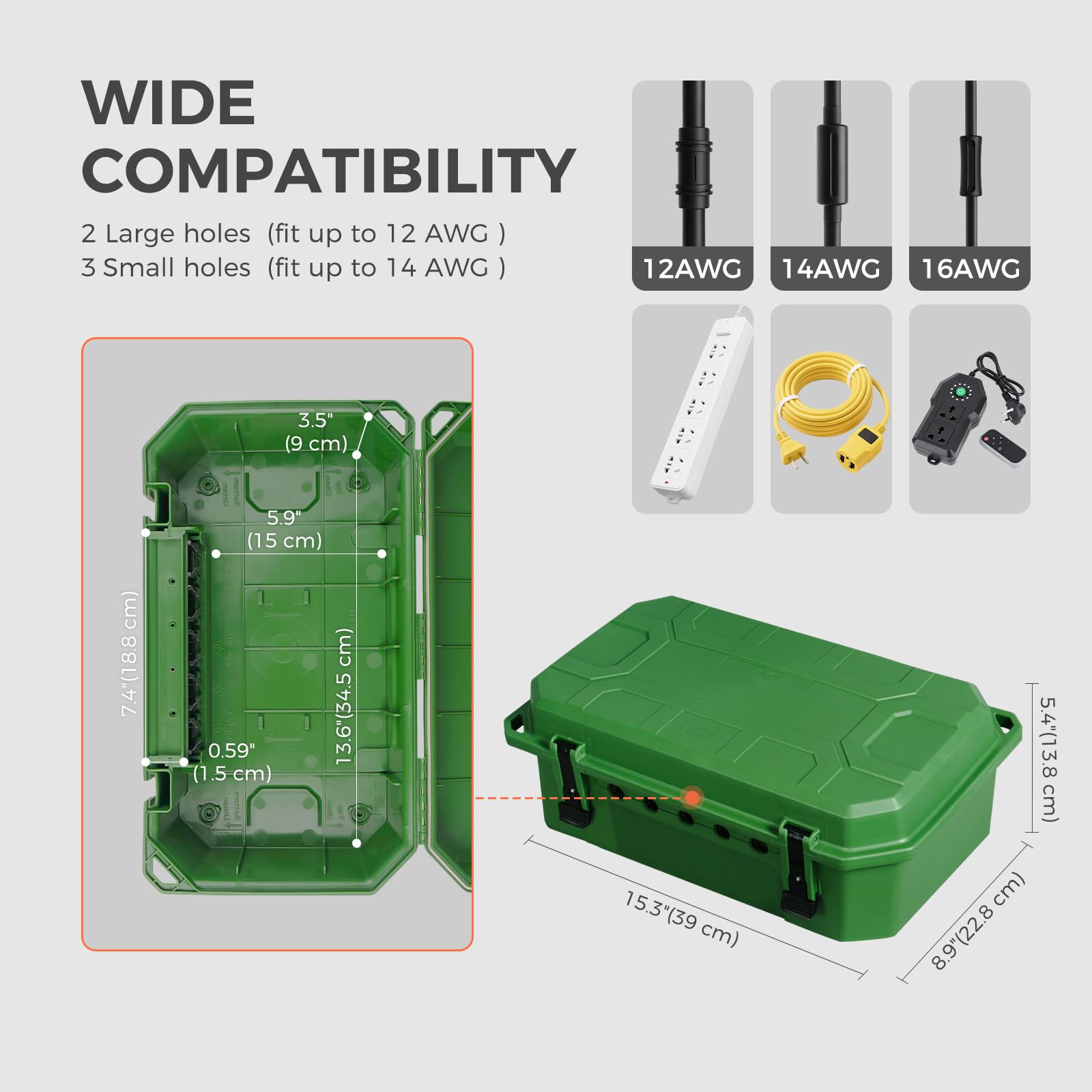 Welkin Heavy-Duty Outdoor Electrical Box - Green -3 Welkin Heavy-Duty Outdoor Electrical Box - Green -3