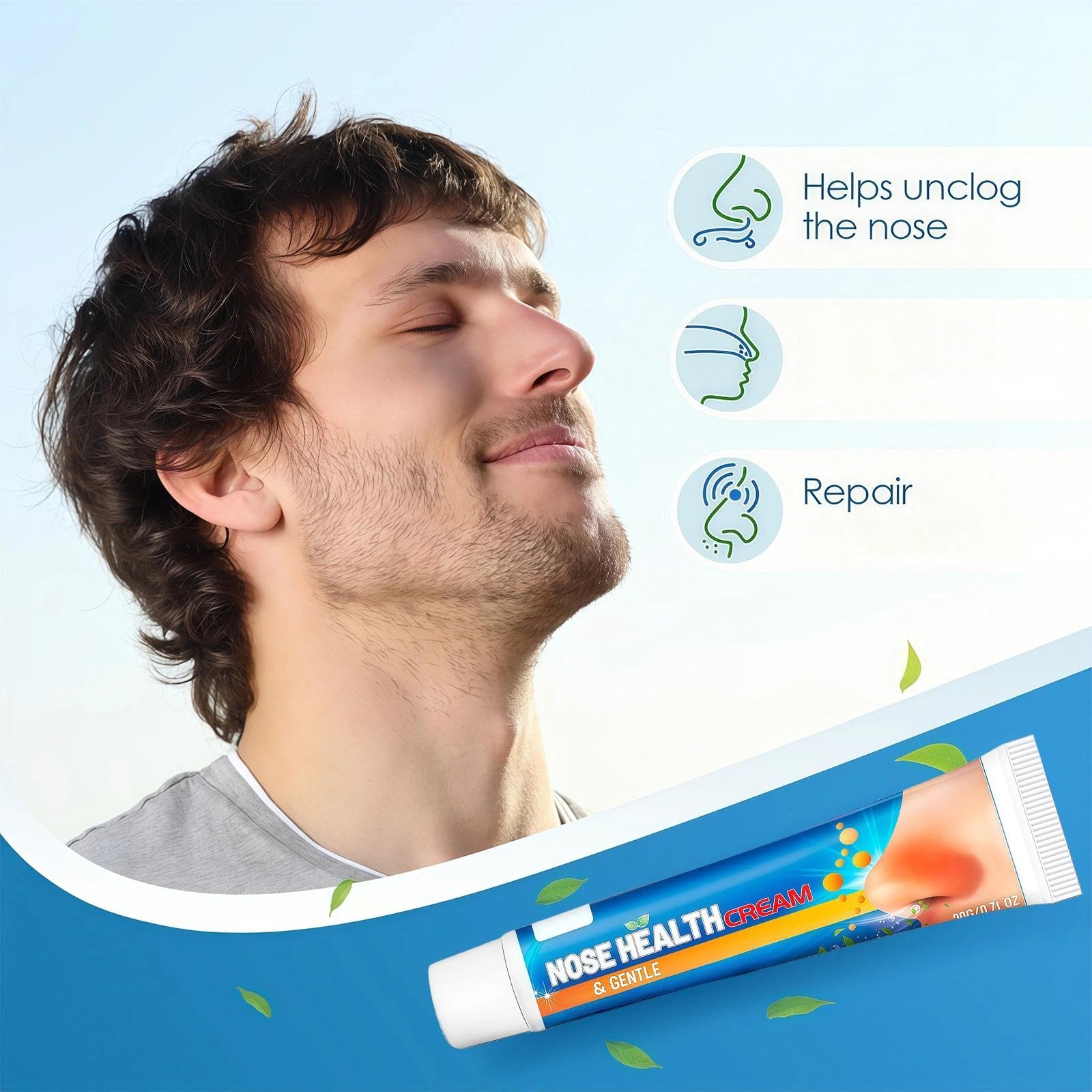 Nasal Cream & Gel Moisturiser for Dry Nose, Non-Irritating Hydrating Nasal Moisturiser, Portable Dry Nose Care - 3