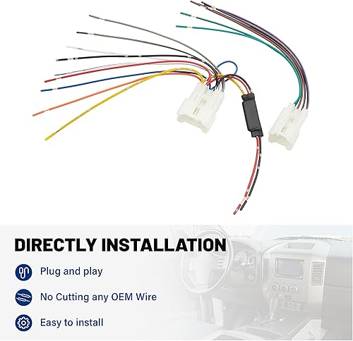 Miniatura 4 de RED WOLF Arnés de cableado de radio para automóvil, resistencias integradas, protege los vehículos, reemplazo de batería para Toyota Tundra