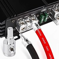 Vista 5 de 4PCS Reductor de Cable de Audio Estéreo para Automóvil de Servicio Pesado - Calibre 0 a Calibre 4 para Entrada de Amplificador, Conexión