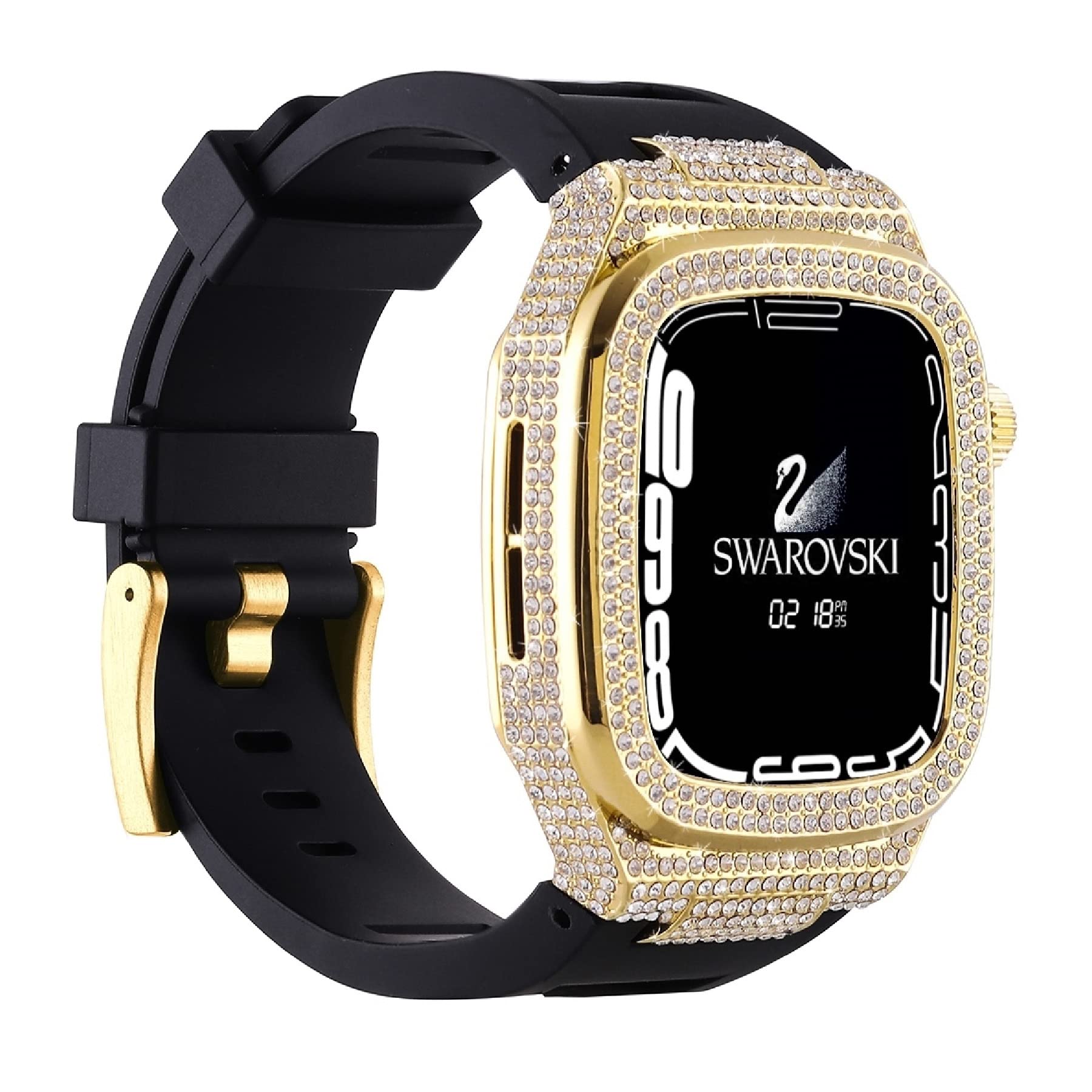 VeveXiao Robuste Schutzhülle mit Armband kompatibel mit Apple Watch Armbändern 45mm 44mm, Metall Schutzhülle mit Silikonband stoßfest Bumper für iWatch Serie 8 7 6 5 4 SE Herren und Damen