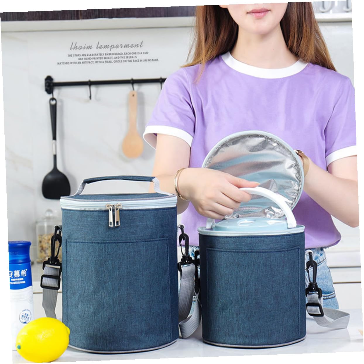 SUPVOX Bolsa Térmica Portátil de Tela Oxford para Almuerzo al Aire Libre, Aislamiento Térmico y Diseño Resistente, Adecuado para Picnic y Camping